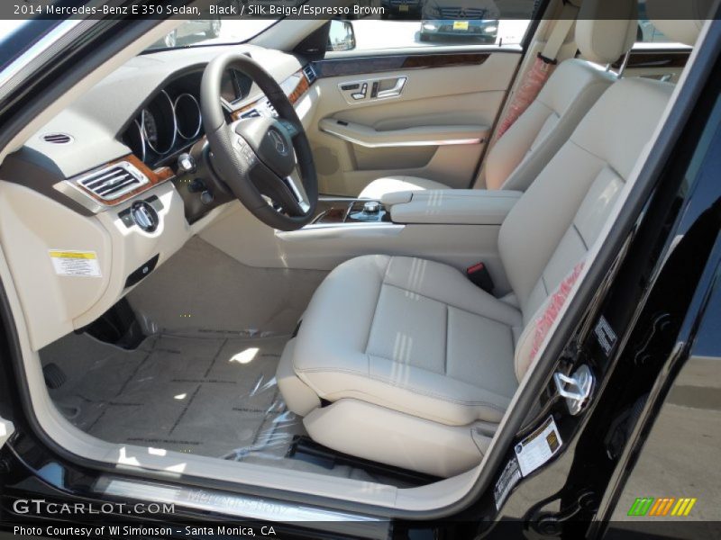 Black / Silk Beige/Espresso Brown 2014 Mercedes-Benz E 350 Sedan