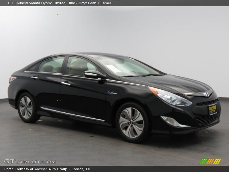 Black Onyx Pearl / Camel 2013 Hyundai Sonata Hybrid Limited