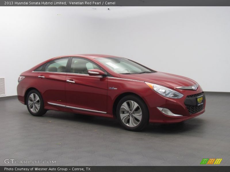 Venetian Red Pearl / Camel 2013 Hyundai Sonata Hybrid Limited