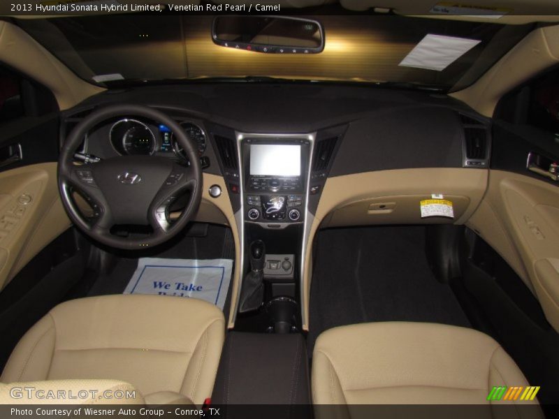 Venetian Red Pearl / Camel 2013 Hyundai Sonata Hybrid Limited