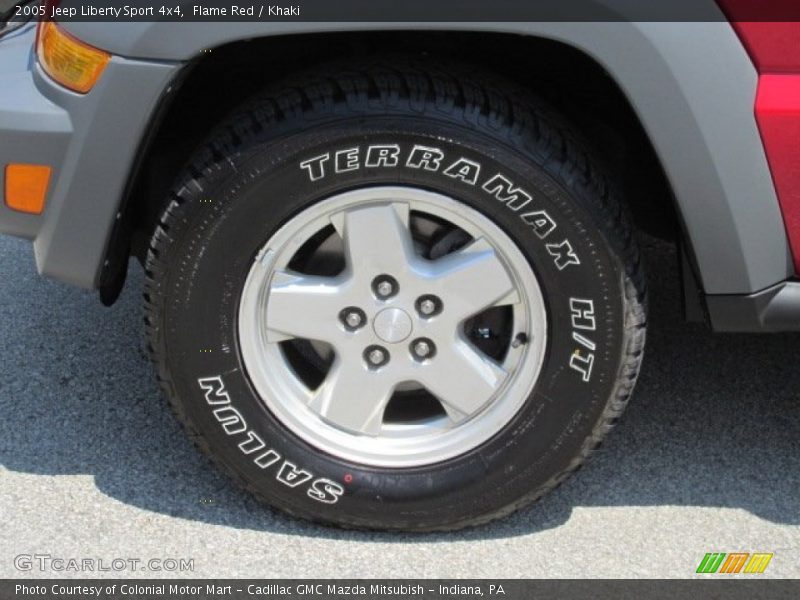 Flame Red / Khaki 2005 Jeep Liberty Sport 4x4