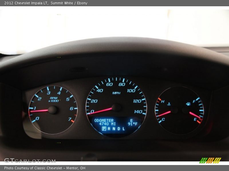 Summit White / Ebony 2012 Chevrolet Impala LT