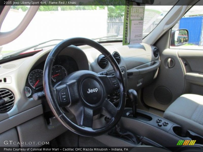 Flame Red / Khaki 2005 Jeep Liberty Sport 4x4