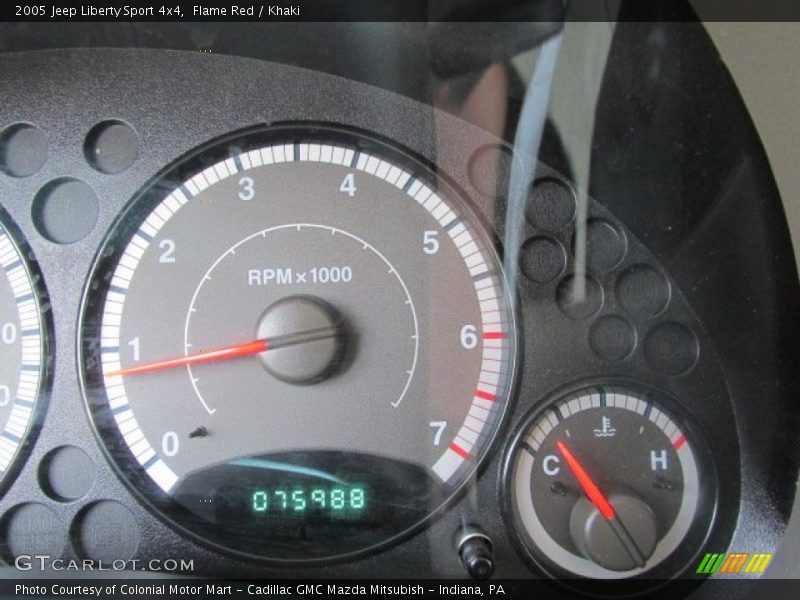 Flame Red / Khaki 2005 Jeep Liberty Sport 4x4