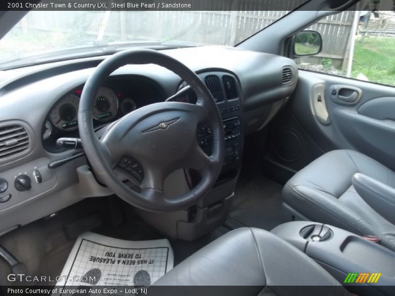 Steel Blue Pearl / Sandstone 2001 Chrysler Town & Country LXi