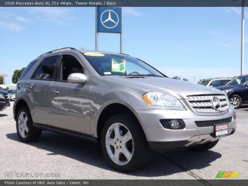 Pewter Metallic / Black 2008 Mercedes-Benz ML 350 4Matic