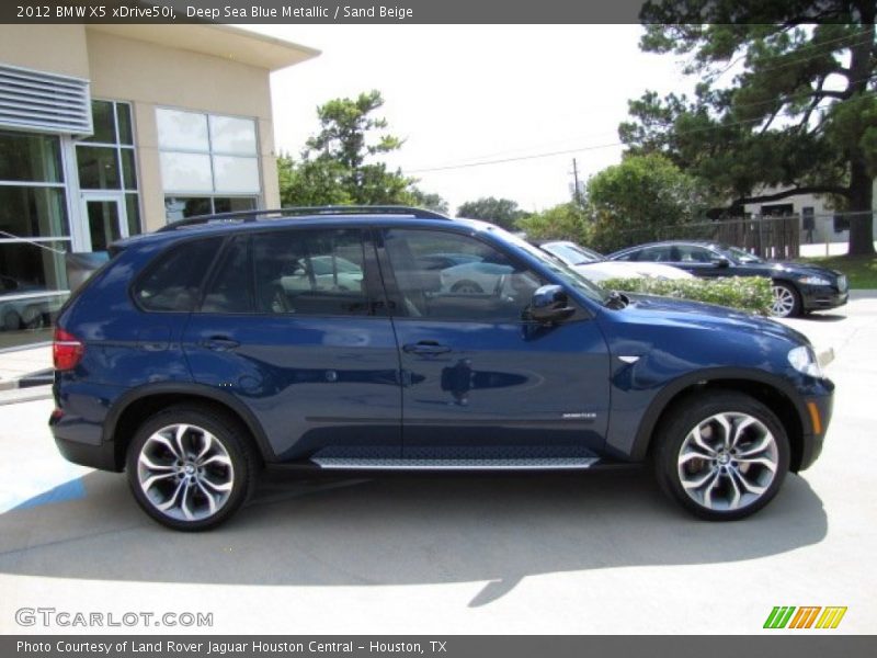 Deep Sea Blue Metallic / Sand Beige 2012 BMW X5 xDrive50i