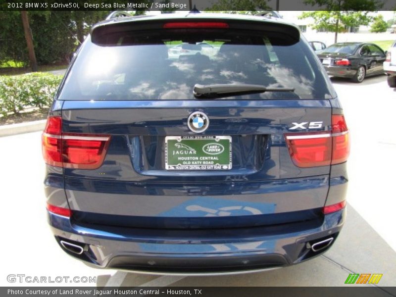 Deep Sea Blue Metallic / Sand Beige 2012 BMW X5 xDrive50i