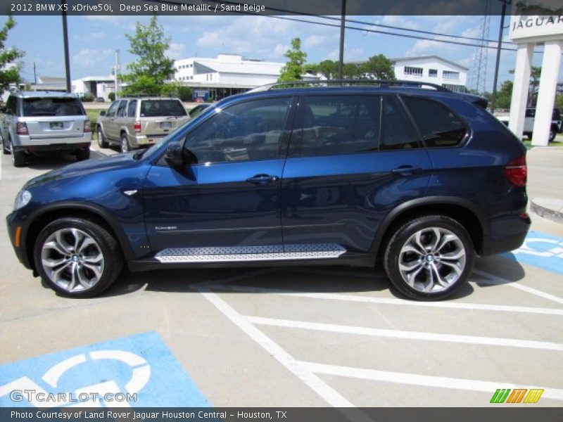 Deep Sea Blue Metallic / Sand Beige 2012 BMW X5 xDrive50i
