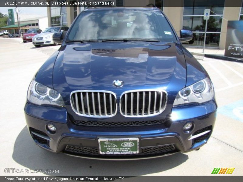 Deep Sea Blue Metallic / Sand Beige 2012 BMW X5 xDrive50i