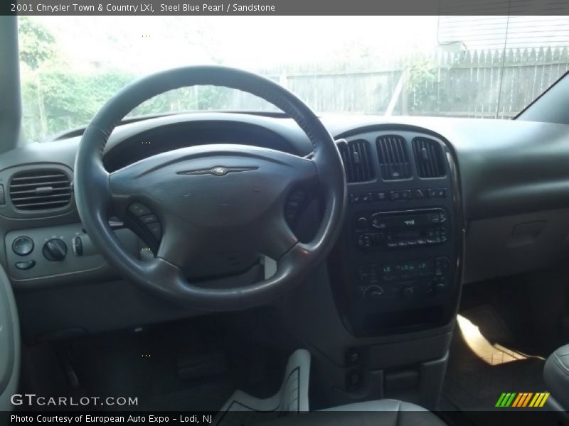 Steel Blue Pearl / Sandstone 2001 Chrysler Town & Country LXi