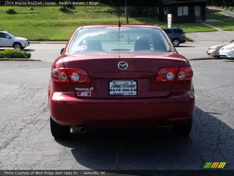 Redfire Metallic / Beige 2004 Mazda MAZDA6 i Sedan