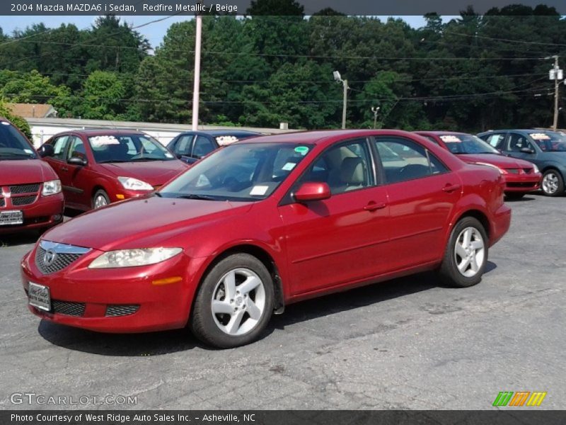 Redfire Metallic / Beige 2004 Mazda MAZDA6 i Sedan