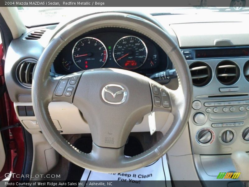 Redfire Metallic / Beige 2004 Mazda MAZDA6 i Sedan