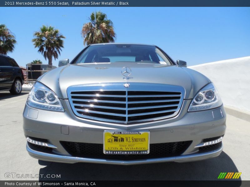 Palladium Silver Metallic / Black 2013 Mercedes-Benz S 550 Sedan