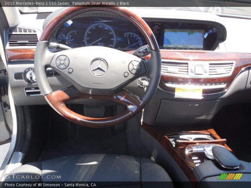 Palladium Silver Metallic / Black 2013 Mercedes-Benz S 550 Sedan