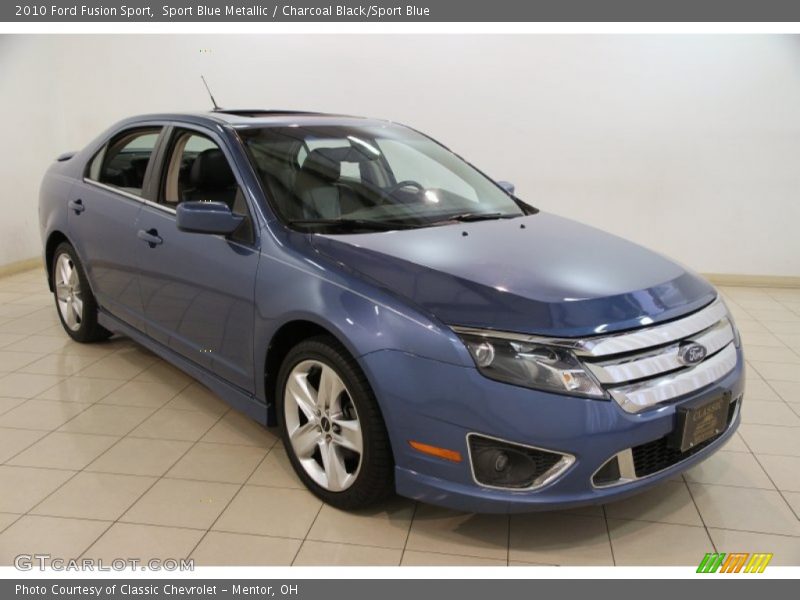 Sport Blue Metallic / Charcoal Black/Sport Blue 2010 Ford Fusion Sport