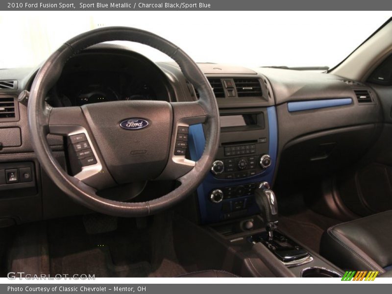 Sport Blue Metallic / Charcoal Black/Sport Blue 2010 Ford Fusion Sport