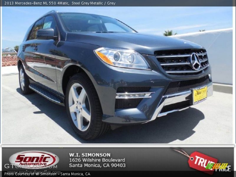 Steel Grey Metallic / Grey 2013 Mercedes-Benz ML 550 4Matic