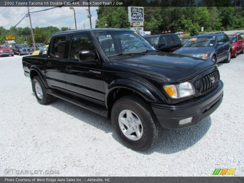 Black Sand Pearl / Oak 2002 Toyota Tacoma V6 Double Cab 4x4