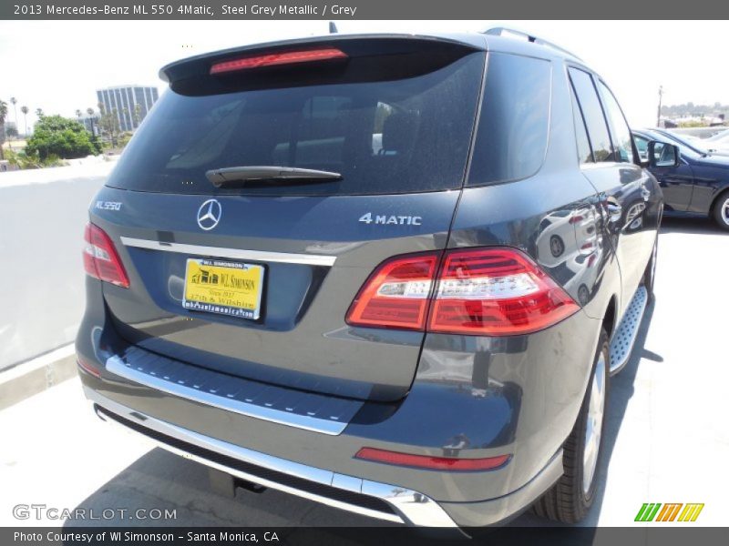 Steel Grey Metallic / Grey 2013 Mercedes-Benz ML 550 4Matic