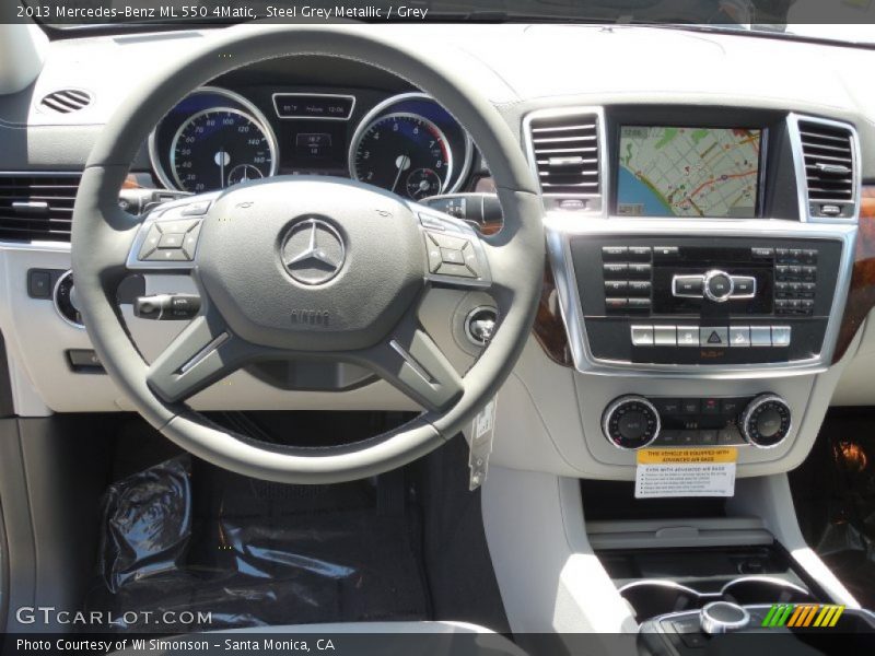 Steel Grey Metallic / Grey 2013 Mercedes-Benz ML 550 4Matic