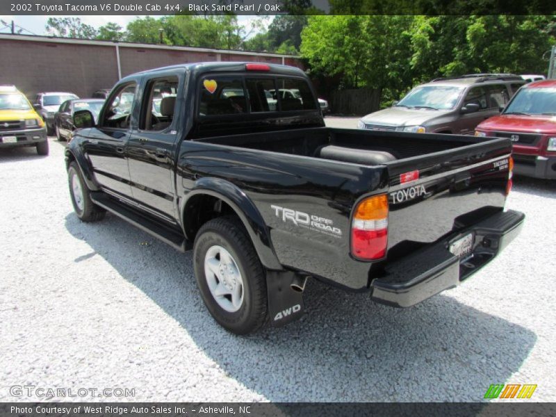 Black Sand Pearl / Oak 2002 Toyota Tacoma V6 Double Cab 4x4