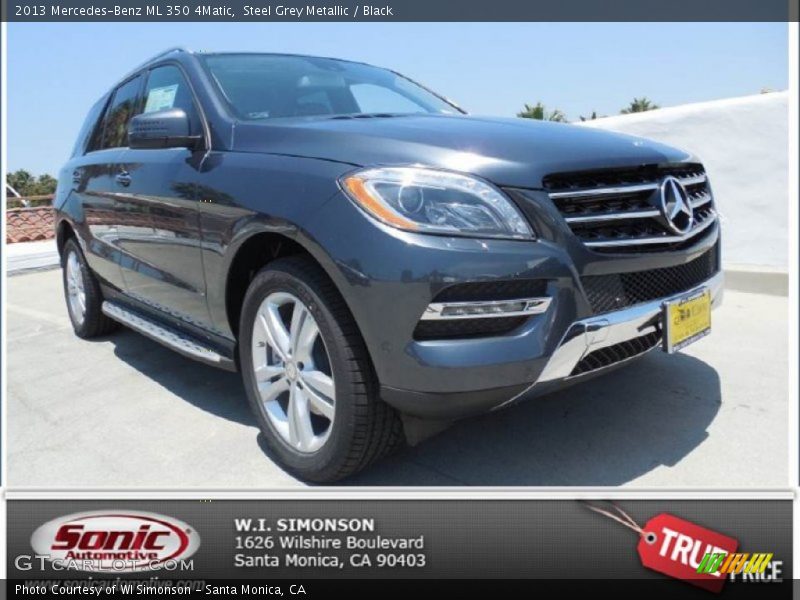 Steel Grey Metallic / Black 2013 Mercedes-Benz ML 350 4Matic