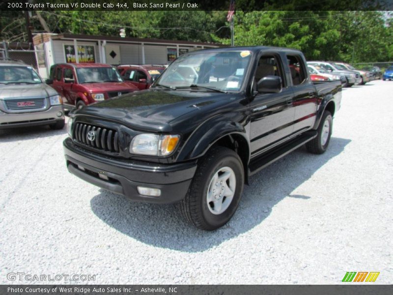 Black Sand Pearl / Oak 2002 Toyota Tacoma V6 Double Cab 4x4