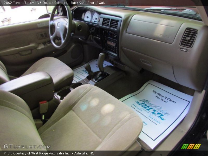 Black Sand Pearl / Oak 2002 Toyota Tacoma V6 Double Cab 4x4