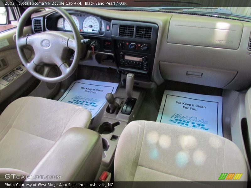 Black Sand Pearl / Oak 2002 Toyota Tacoma V6 Double Cab 4x4