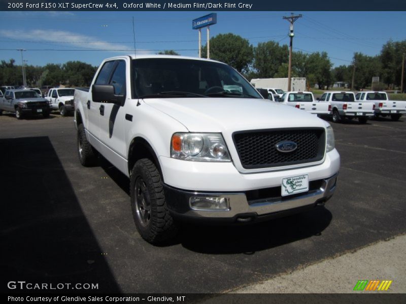 Oxford White / Medium Flint/Dark Flint Grey 2005 Ford F150 XLT SuperCrew 4x4