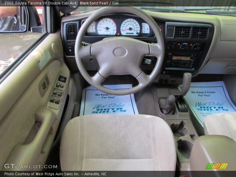 Black Sand Pearl / Oak 2002 Toyota Tacoma V6 Double Cab 4x4