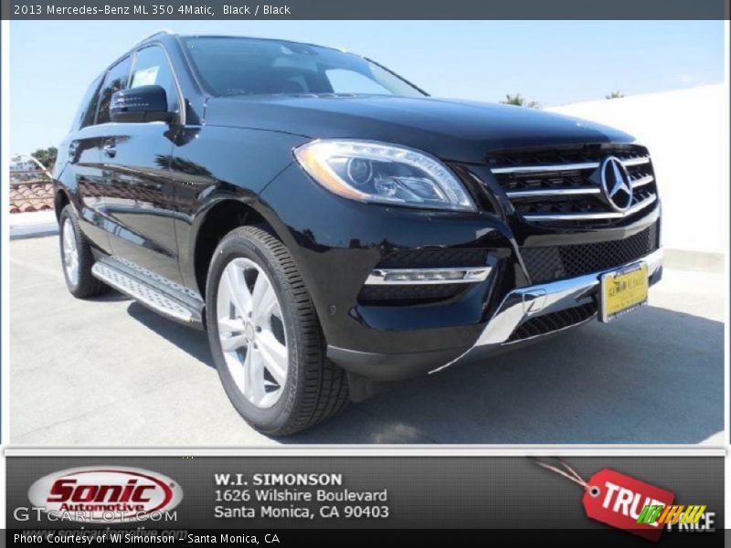 Black / Black 2013 Mercedes-Benz ML 350 4Matic