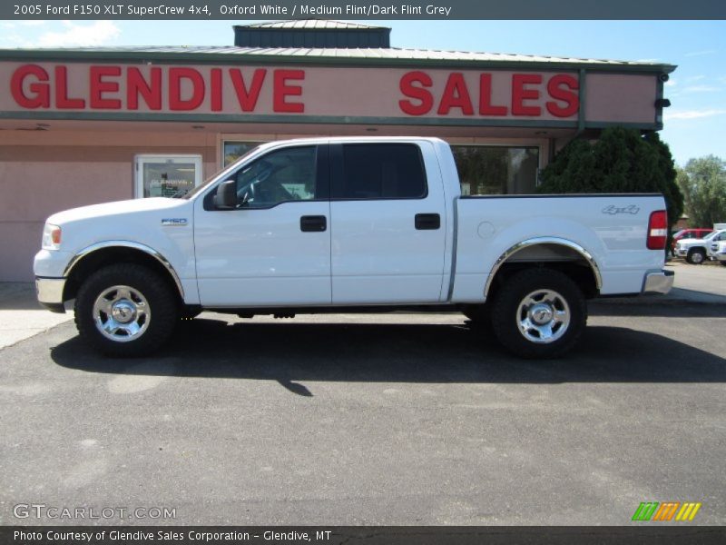 Oxford White / Medium Flint/Dark Flint Grey 2005 Ford F150 XLT SuperCrew 4x4