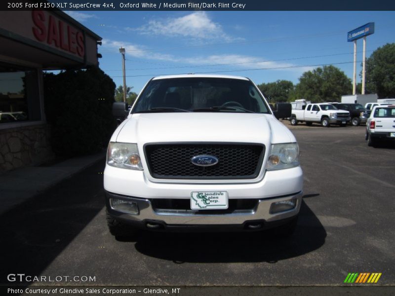 Oxford White / Medium Flint/Dark Flint Grey 2005 Ford F150 XLT SuperCrew 4x4