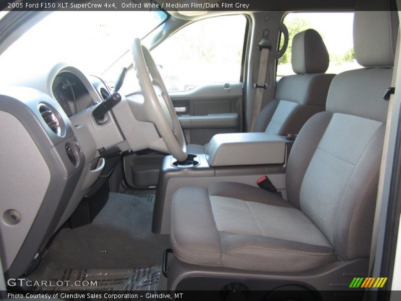 Oxford White / Medium Flint/Dark Flint Grey 2005 Ford F150 XLT SuperCrew 4x4