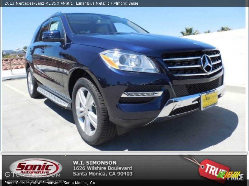 Lunar Blue Metallic / Almond Beige 2013 Mercedes-Benz ML 350 4Matic