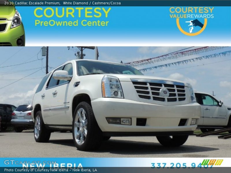 White Diamond / Cashmere/Cocoa 2010 Cadillac Escalade Premium