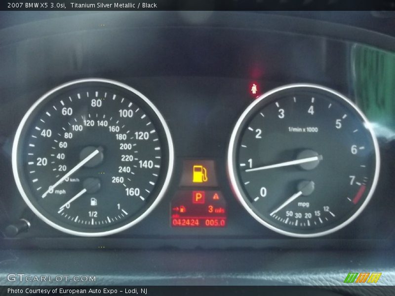 Titanium Silver Metallic / Black 2007 BMW X5 3.0si