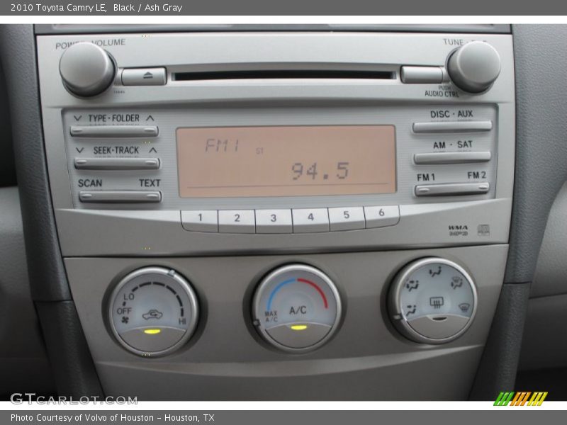 Black / Ash Gray 2010 Toyota Camry LE