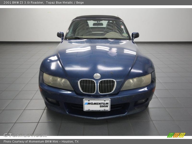 Topaz Blue Metallic / Beige 2001 BMW Z3 3.0i Roadster