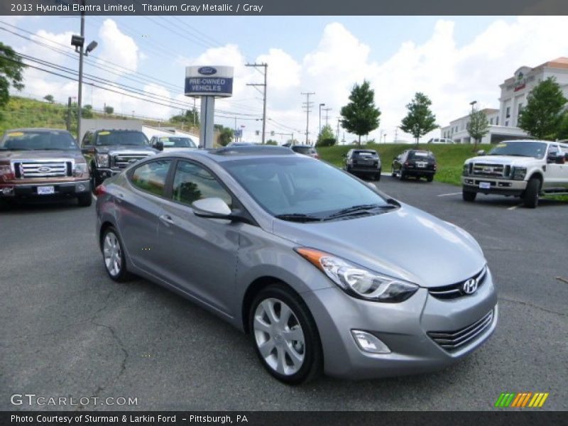 Titanium Gray Metallic / Gray 2013 Hyundai Elantra Limited
