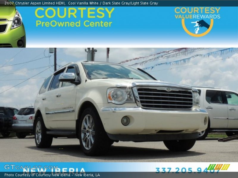 Cool Vanilla White / Dark Slate Gray/Light Slate Gray 2007 Chrysler Aspen Limited HEMI