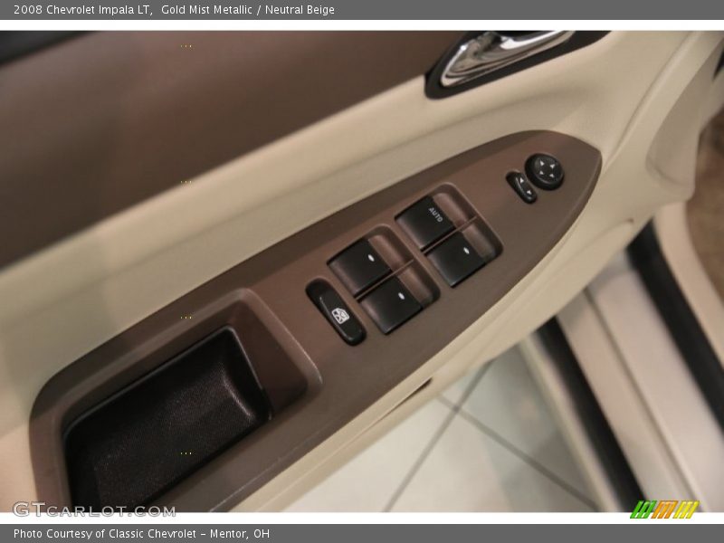 Gold Mist Metallic / Neutral Beige 2008 Chevrolet Impala LT