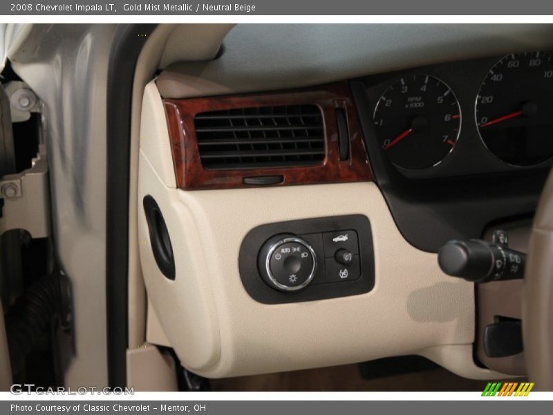 Gold Mist Metallic / Neutral Beige 2008 Chevrolet Impala LT