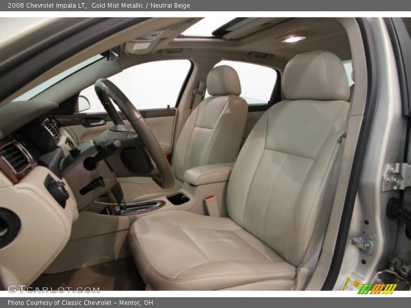 Gold Mist Metallic / Neutral Beige 2008 Chevrolet Impala LT