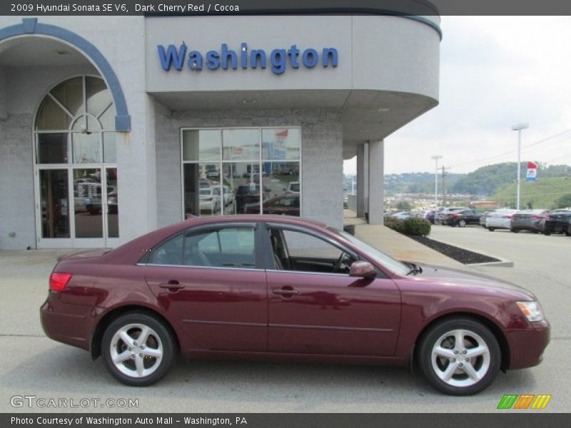Dark Cherry Red / Cocoa 2009 Hyundai Sonata SE V6