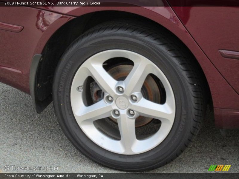 Dark Cherry Red / Cocoa 2009 Hyundai Sonata SE V6
