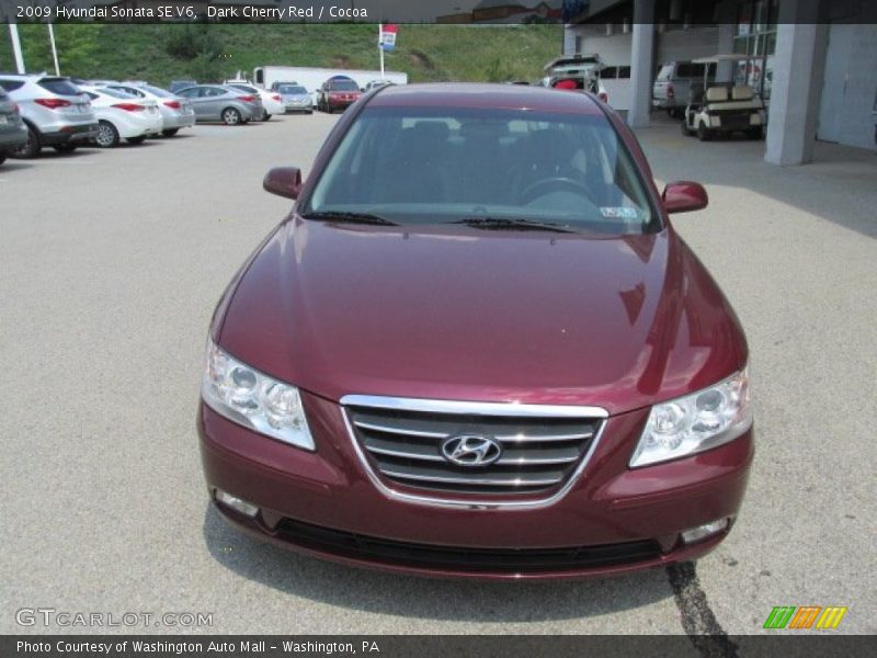 Dark Cherry Red / Cocoa 2009 Hyundai Sonata SE V6